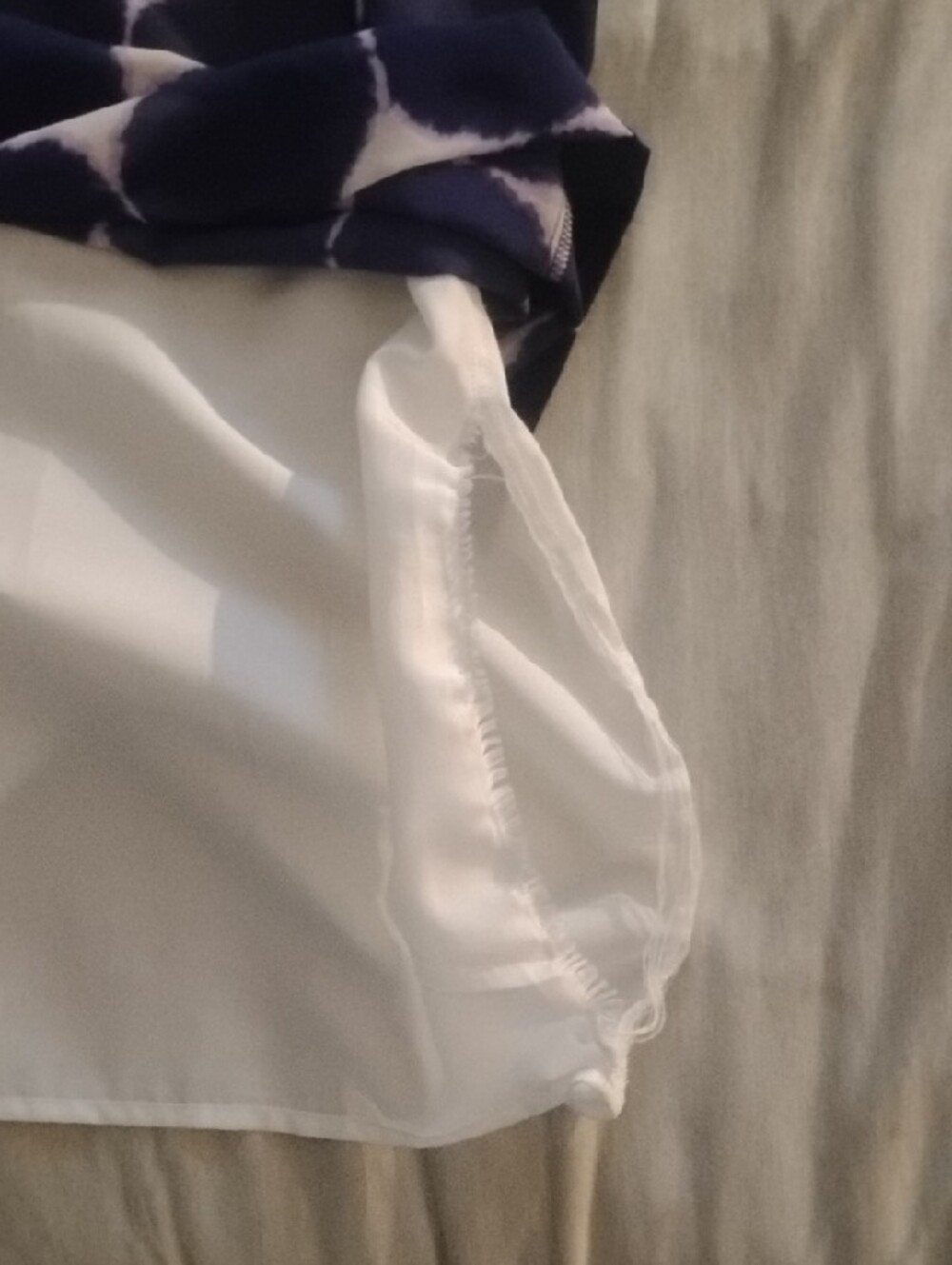 Banana Republic Purple and White Dot Print V-Neck Mini Dress - Picture 3 of 5